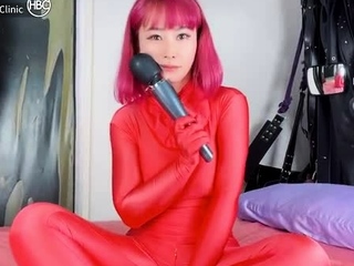 HBC - I tried on the zentai tights I bought during the