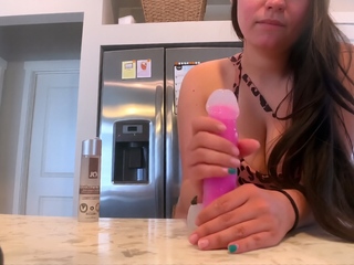 Big-Titted Babe Rides Dildo With Her Fat Ass